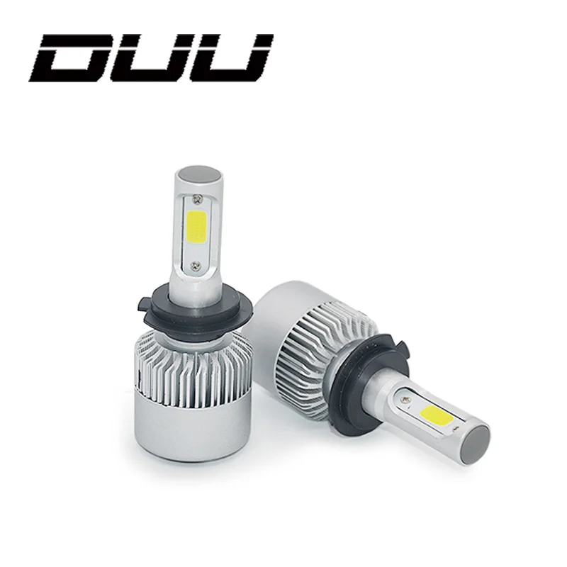 

DUU Car Headlights Bulbs H7 H4 LED H8 H11 HB3 9005 HB4 9006 H1 H3 9012 H13 9007 S2 Auto Headlamp Fog Light COB Chip 12-24V 60W