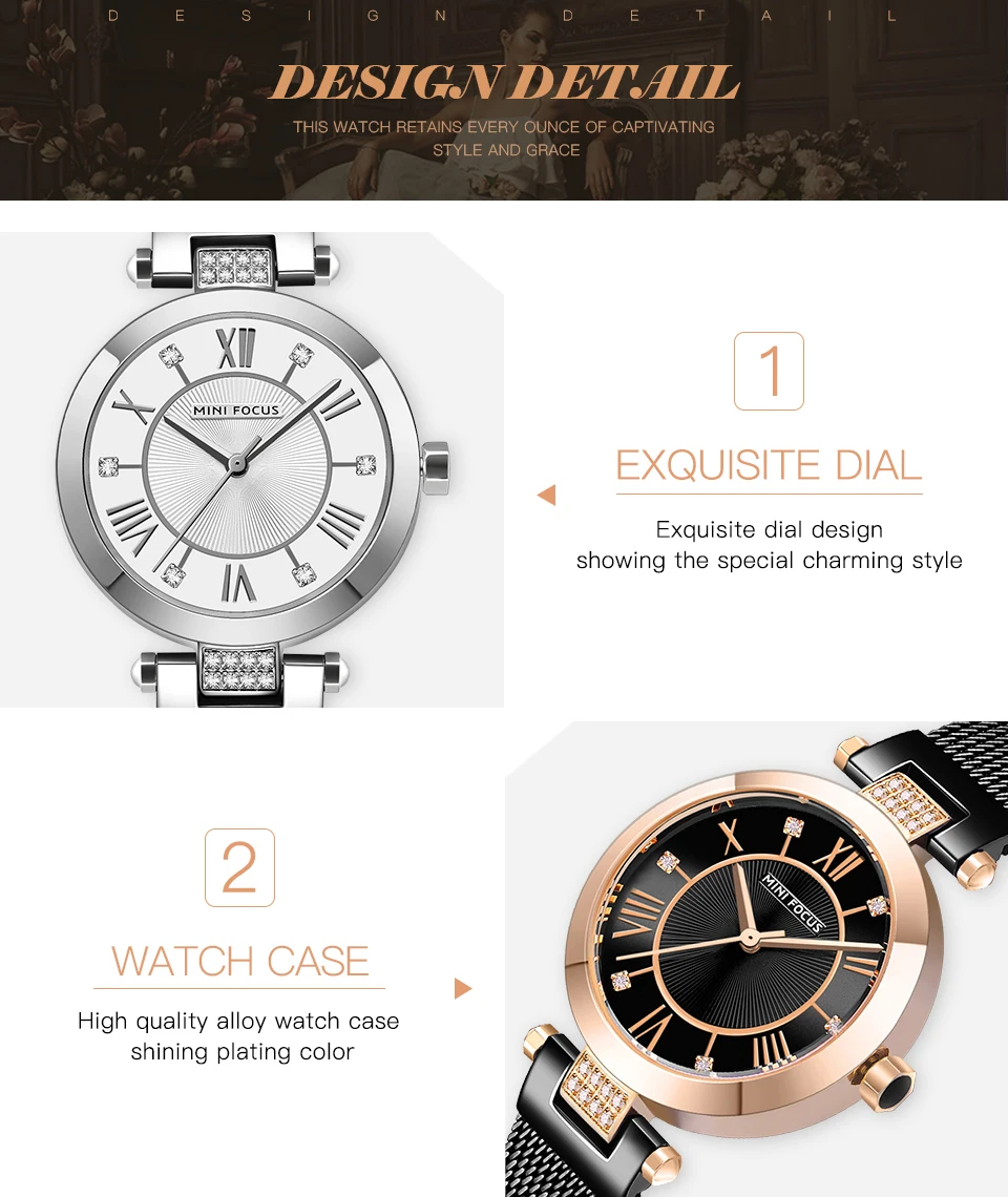 MINIFOCUS модный бренд кварцевые часы Женское платье Diamond браслет дамы часы женские 2019 luxe meilleur vendeur дропшиппинг