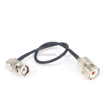 

10 Pieces RF UHF VHF Radio Coaxial Antenna Cable BNC Male 90 Degree RA to UHF SO239 Mobile to Base Antenna Cord 20cm