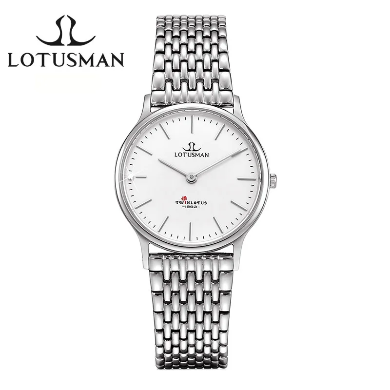 DIY Индивидуальные lotusman Luxury влюбленных часы Для мужчин женщин нержавеющая сталь