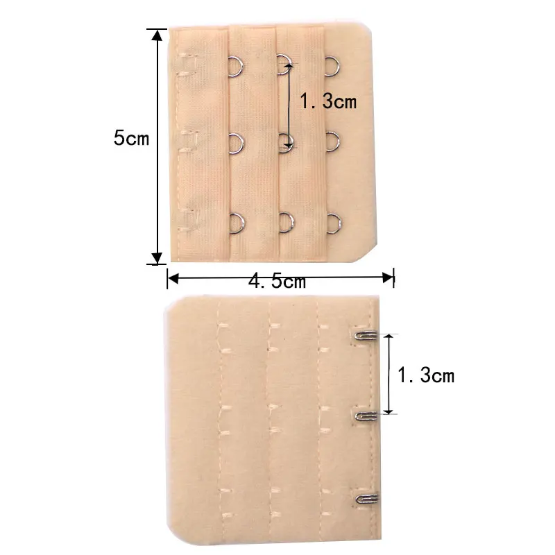 3 шт., удлинитель для бюстгальтера, 3 крючка, 3 ряда, женский бюстгальтер, пряжка, удлинитель, застежка, ремни, нижнее белье, швейные инструменты, интимные аксессуары - Цвет: nude