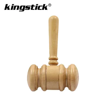 

real capacity Wooden hammer pen drive 64gb 32gb 16gb 8gb 4gb u disk USB 2.0 Flash Drive 128gb Memory Stick usb key pendrive