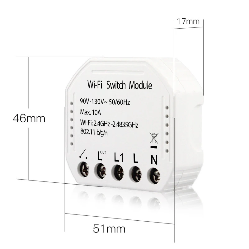 90 V-130 V 2 предмета Wi-Fi дистанционный переключатель освещения Diy выключатель модуль приложение Smart Life/приложение Tuya дистанционного