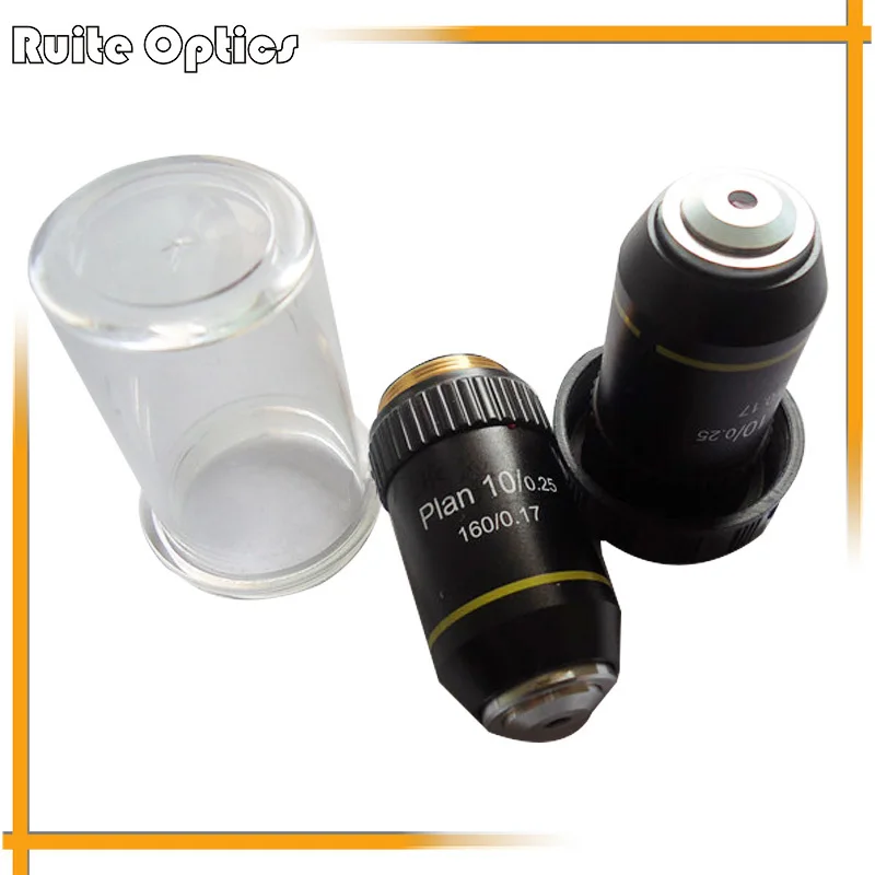 

195 10X PLAN flat-field Achromatic Objective Lens for Biological Microscope