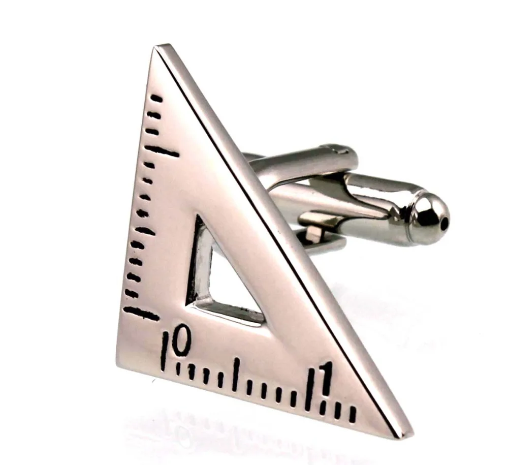 Sunnylink Men's Cuff Links Triangle Triangular Rule Silver Cufflinks