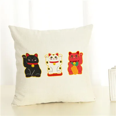 13 Lucky Cat серии наволочек пледы наволочки для диван-кресло наволочки декоративные 45x45 см без набивки - Цвет: 13