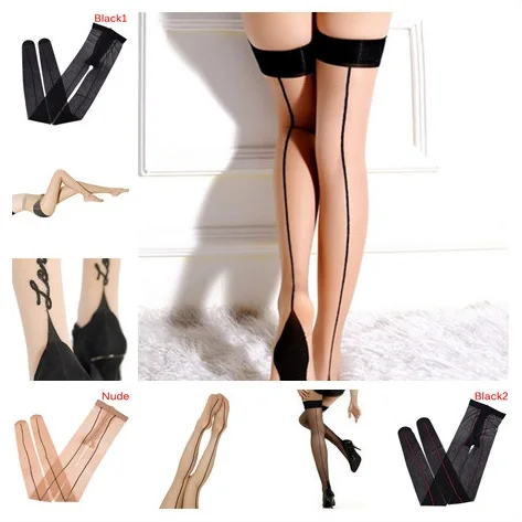 Women Sexy Perspective Striped Stockings  Lady Thigh High Pantyhose Stockings Fashion Culbwear Long Stocking