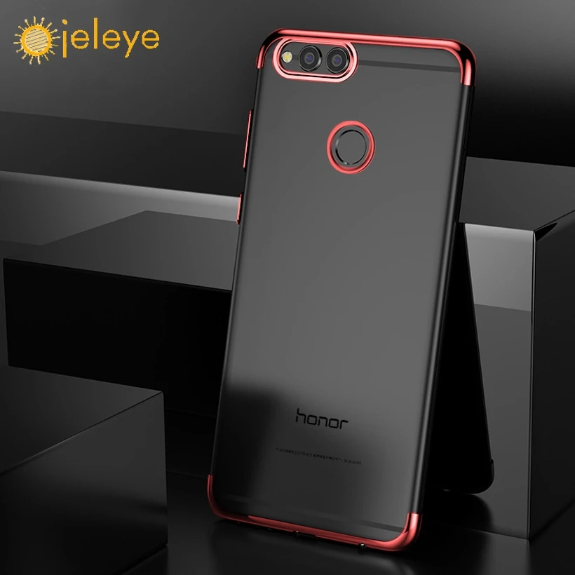 

Plating Silicone Case on Honor 9 Lite Case For Huawei Honor 7A Pro 10 V10 8 7X 7C P smart Y9 Y6 2017 Y7 Prime 2018 Cases Covers
