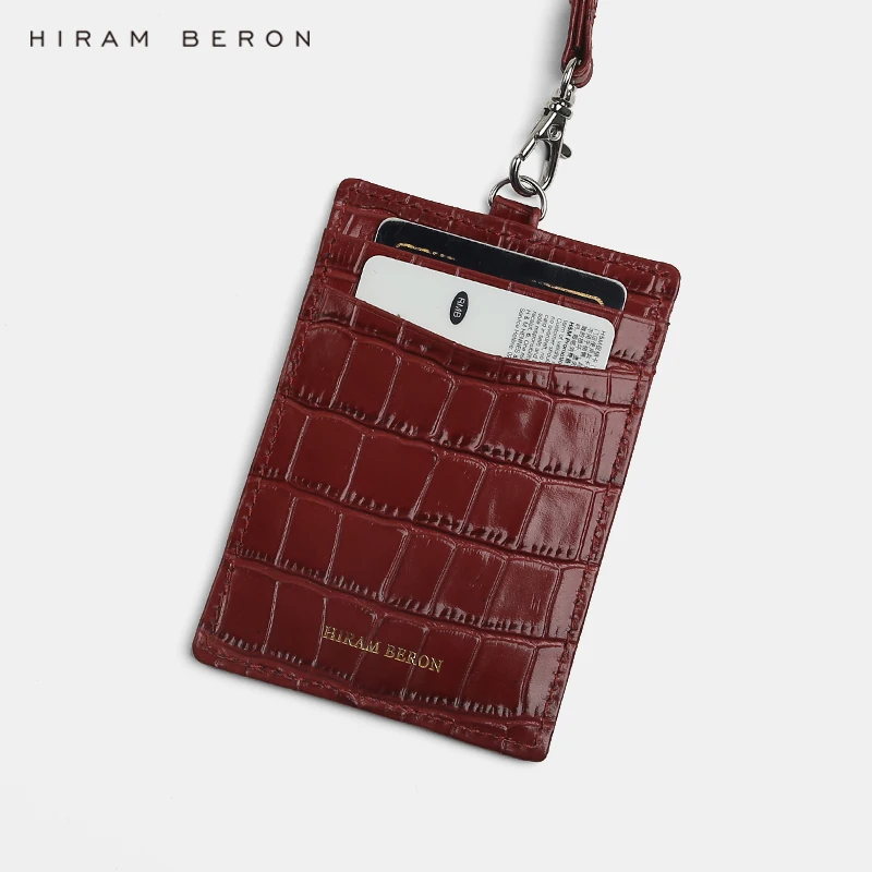 Hiram Beron на заказ имя службы значок ID держатель для карт чехол для персонала работы с выдвижным шнурком