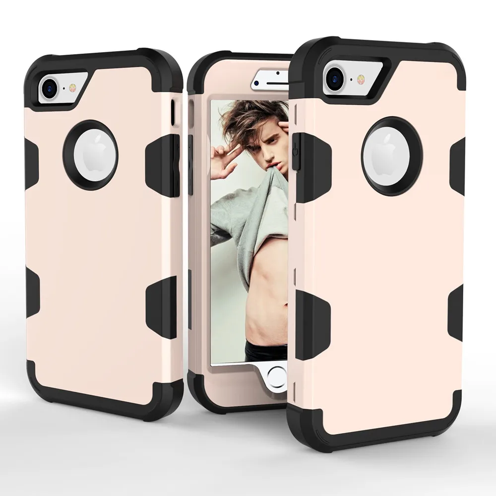 For Apple iPhone 7 8 Case Robot Shockproof Protect Cover Hybrid Hard Rubber Impact Armor Phone Case For iPhone7 6 6S Plus Coque