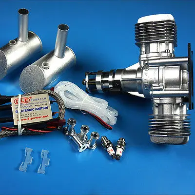 DLE40CC Twin Gasoline Engine W/Electronic Igniton &ampMuffler For RC helicopter/fixed Airplane | Игрушки и хобби