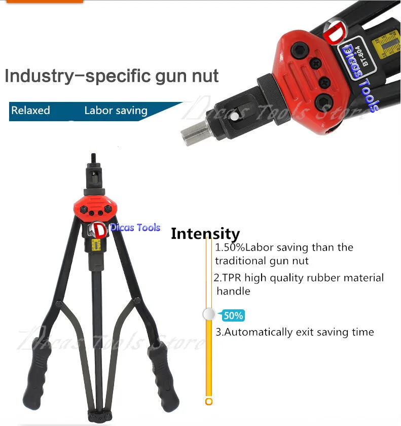 Клепальщик Потяните заклепки пистолет ручное клепальное устройство с гайкой Настройка системы M3/M4/M5/M6/M8/M10/M12M BT-604 коробка посылка
