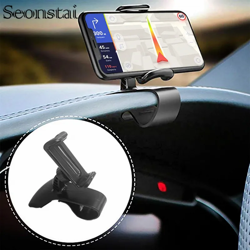 

Universal Car Phone Holder For iPhone XS XR GPS HUD Dashboard Mount Car Holder For Phone in Car Mobile Phone Holder Clip Stand