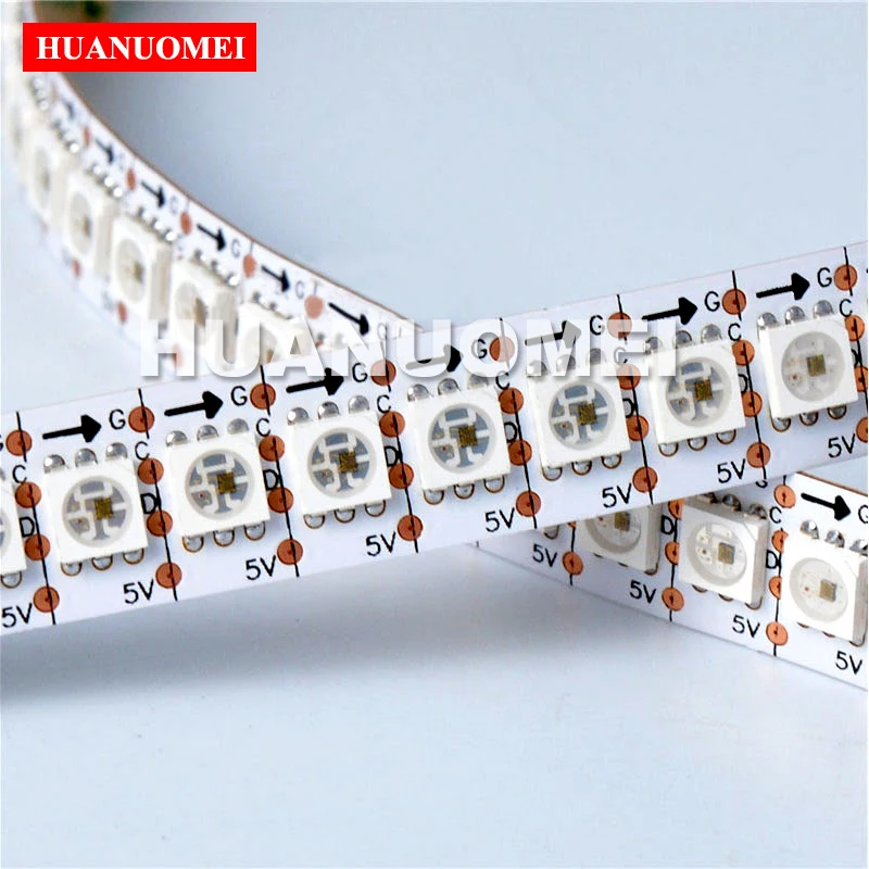 

Светодиодная лента 1 м 144LED s/M SK9822 5050 SMD RGB Светодиодная лента APA102 APA107 5 В лампа белая PCB не Водонепроницаемая IP20 Внутреннее освещение для гостиной