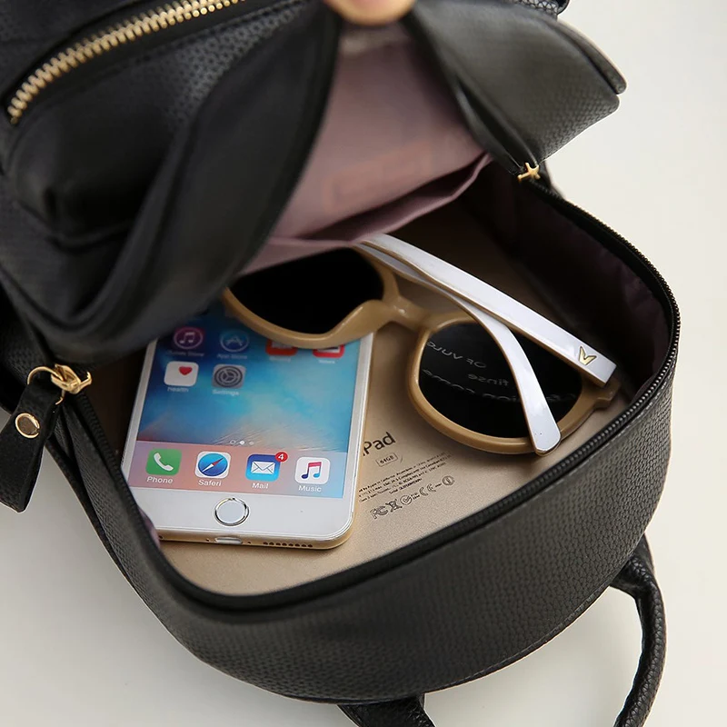 Verano de 2019 nuevo Vintage Retro de la mujer, Bolsa de cuero de las mujeres de la PU, Mini Mochila femenina bolsas para la escuela de los adolescentes Bolsa 516