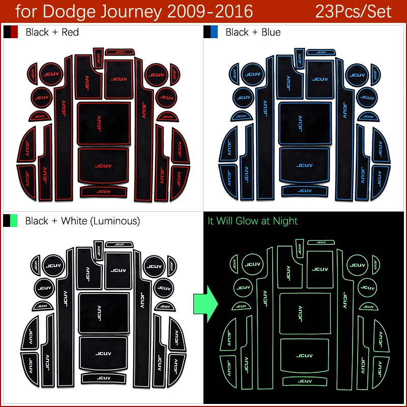 Противоскользящие ворота Слот коврик резиновая подставка для Dodge Journey JC Fiat Freemont 2009- SRT р/Т аксессуары наклейки 2011
