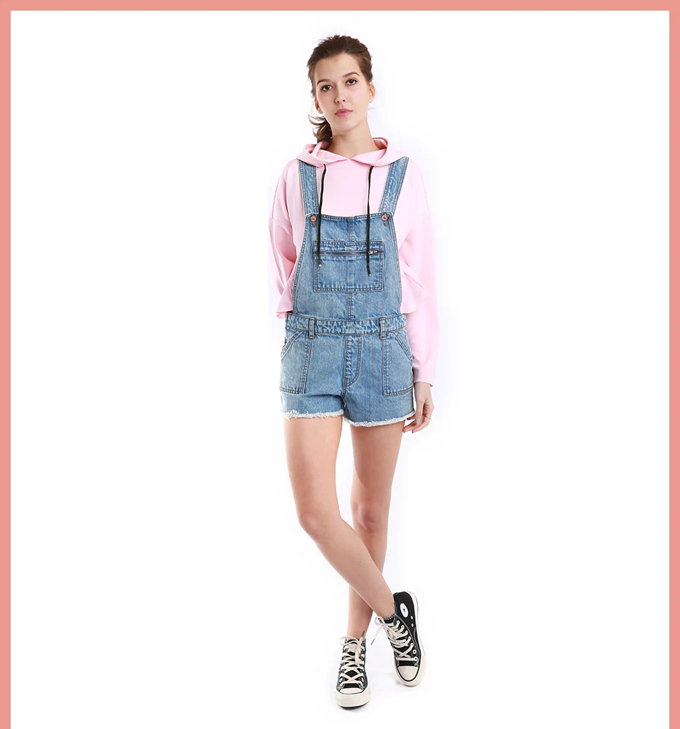 Autumn Winter Women Denim Dungaree Short Cotton Acid Snow Blue Female Lady Jeans,Casual ZS002DGRAA6