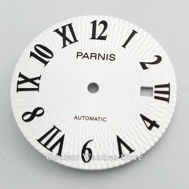 Новинка Parnis 31,5 мм белый циферблат черные знаки подходят для miyota 8205,8215, 821A mingzhu 2813 автоматическое движение