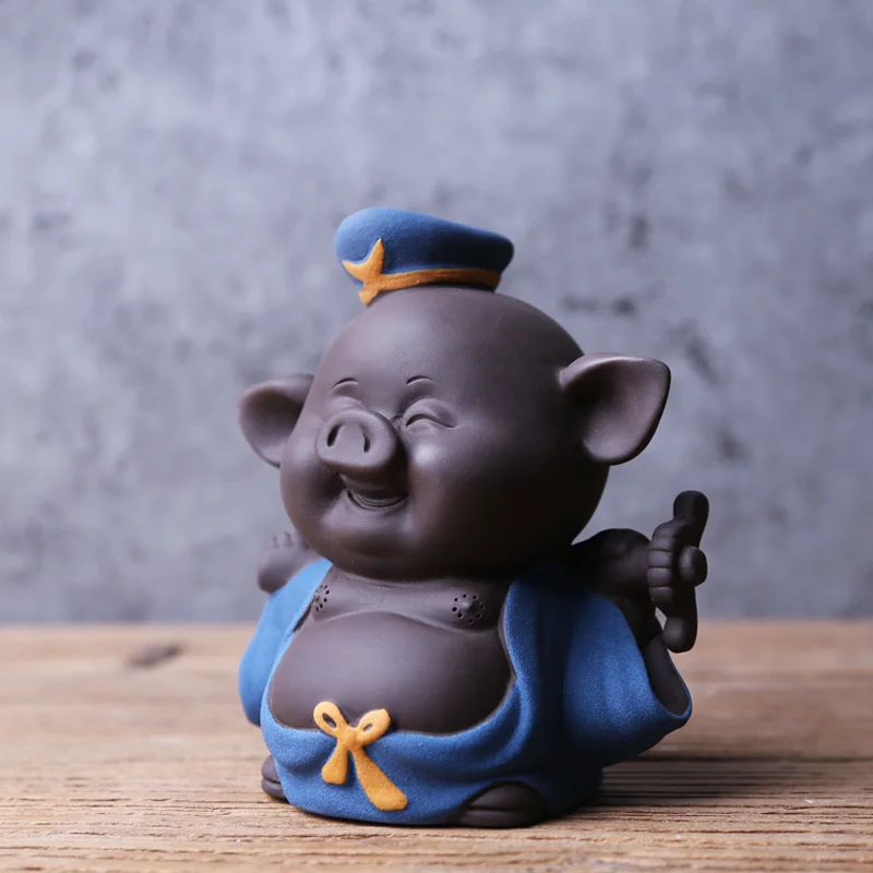 Creative Tea Pet Marshal Tianpeng Pig Boutique Purple Clay Pig Lucky Tea Pet Ornaments Can Raise Tea Tea Set Accessories Creative Tea Pet Marshal Tianpeng Pig Boutique Purple Clay Pig Lucky Tea Pet Ornaments Can Raise Tea Tea Set Accessories