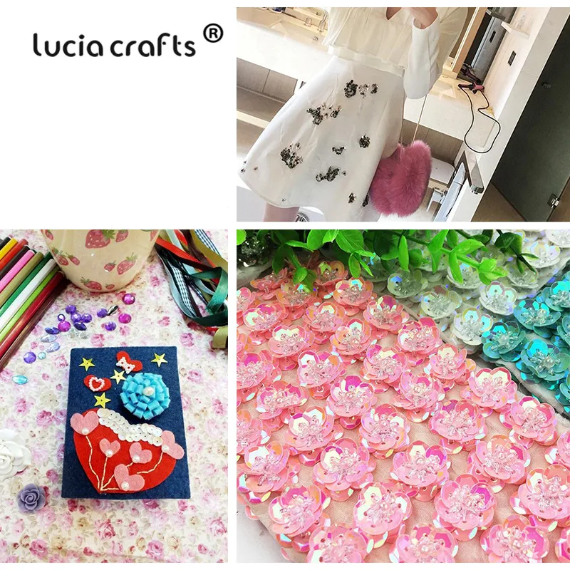 Lucia crafts, 20 г/лот, 5 мм, разные цвета, пластиковые, свободные, с блестками, для дома, вечерние, свадебные, украшения, DIY аксессуары, D0805