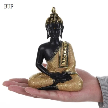 

BUF Buddhism Adornment Buddha Tathagata Sculpture Thailand Yoga Mandala Buddha Sculptures Resin Craft Amitabha Buddha Statue