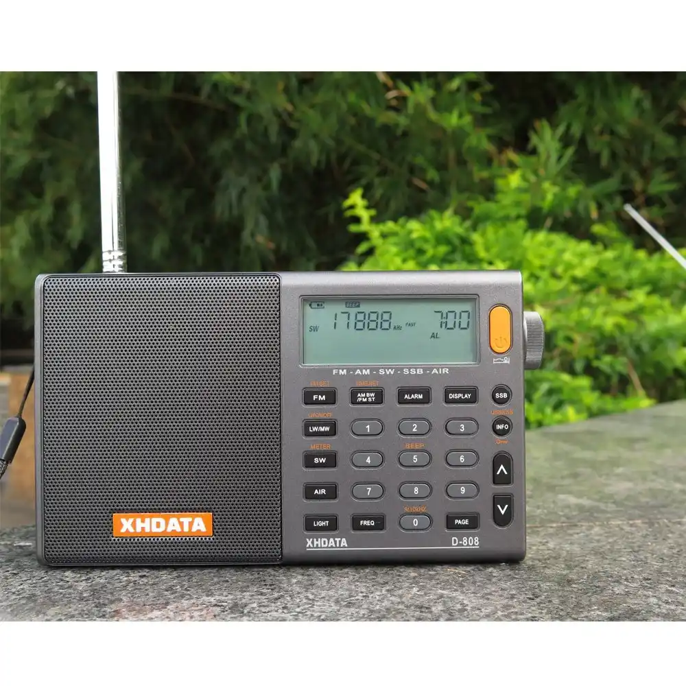 Xhdata D 808 Portable Digital Radio Fm Stereo Sw Mw Lw Ssb Air Rds Multi Band Radio Speaker With Lcd Display Alarm Clock Radio Radio Fm Stereo Fm Stereoportable Digital Radio Aliexpress