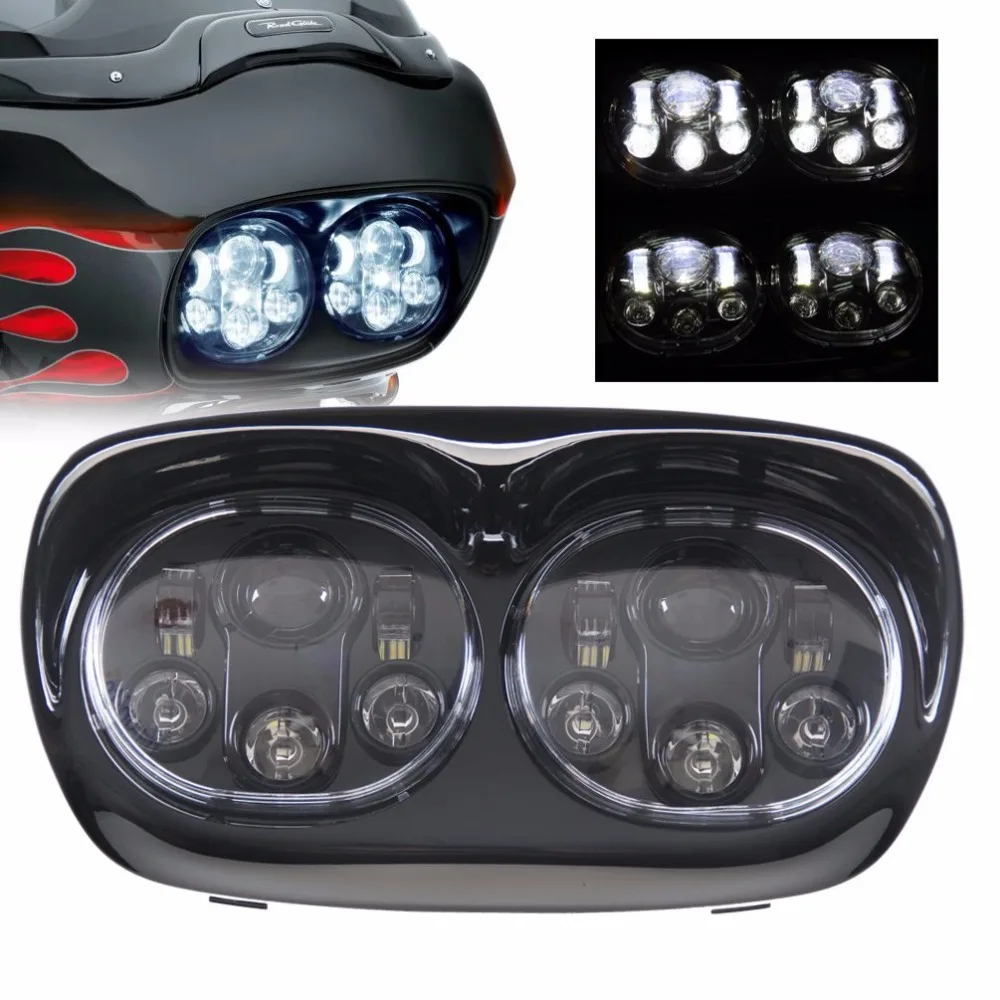 Motorycle Led Headlamp Road Glide LED Headlight Assembly Double