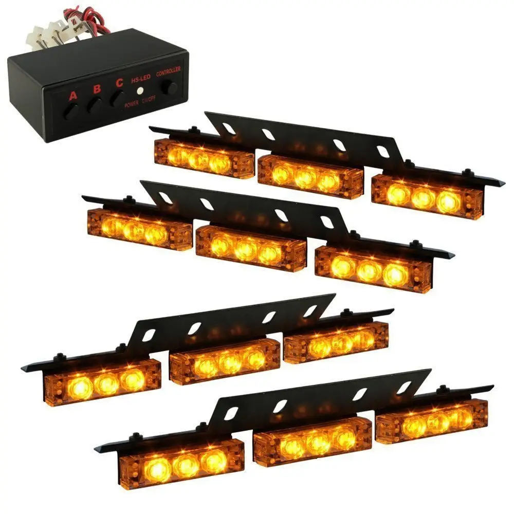 Super Bright 12V 36 LED Car Warning Emergency Strobe LED Lights Bar