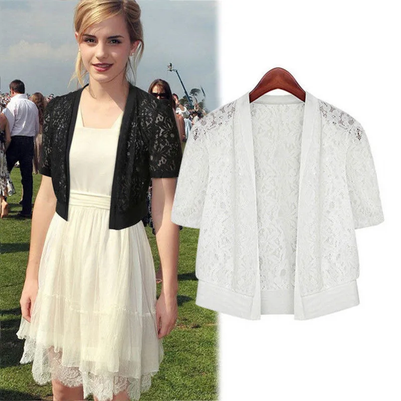 

2020 Plus Size Women Clothing 5XL 4XL XXXL Ladies White Lace Blouse Summer Cardigan Coat Black Crochet Sexy Female Blouse Shirt
