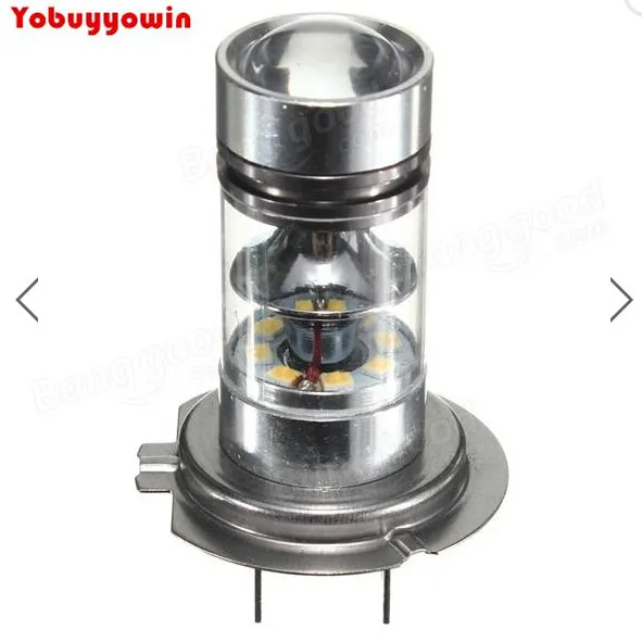 

2Pcs/Pack H7 100W Car LED 20-SMD Cree Chips Led Projector Car Auto Fog Driving DRL Light Bulbs White 6000K