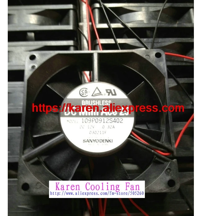 

Sanyo 9cm 109P0912S402 9225 12v 0.32a 2wire Cooling fan
