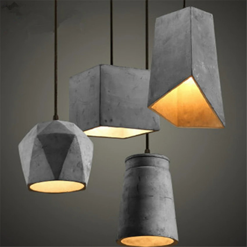 

Retro Industrial Loft Style Vintage Cement Droplight Pendant Light Fixtures for Dining Room Hanging Lamp Indoor Lighting