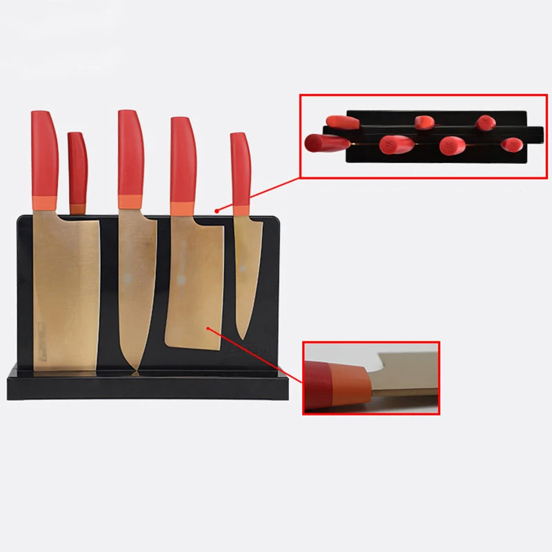  Double Side Powerful Magnet Kitchen Knife Holder Resin Knife Block Rack Magnet Universal Organizer  - 33011292185