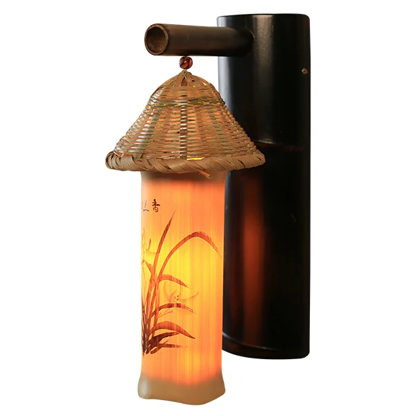 

Chinese garden Wall Lamps simple hotel restaurant balcony bamboo lamp decoration art study hall lamps LU71469 YM