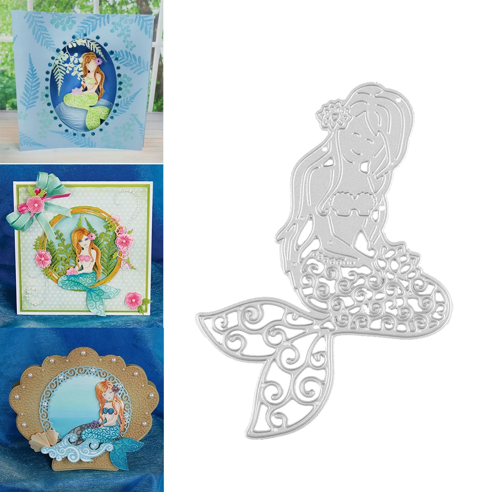 New 1 x Mermaid Metal Dies Cutting Embossing Stencils