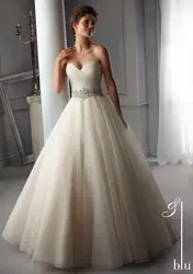 VESTIDO ДЕ NOIVA романтический свадебные платья 2016 милая pleat sash органзы платье невесты белый/слоновая кость одеяние де mariage SH288