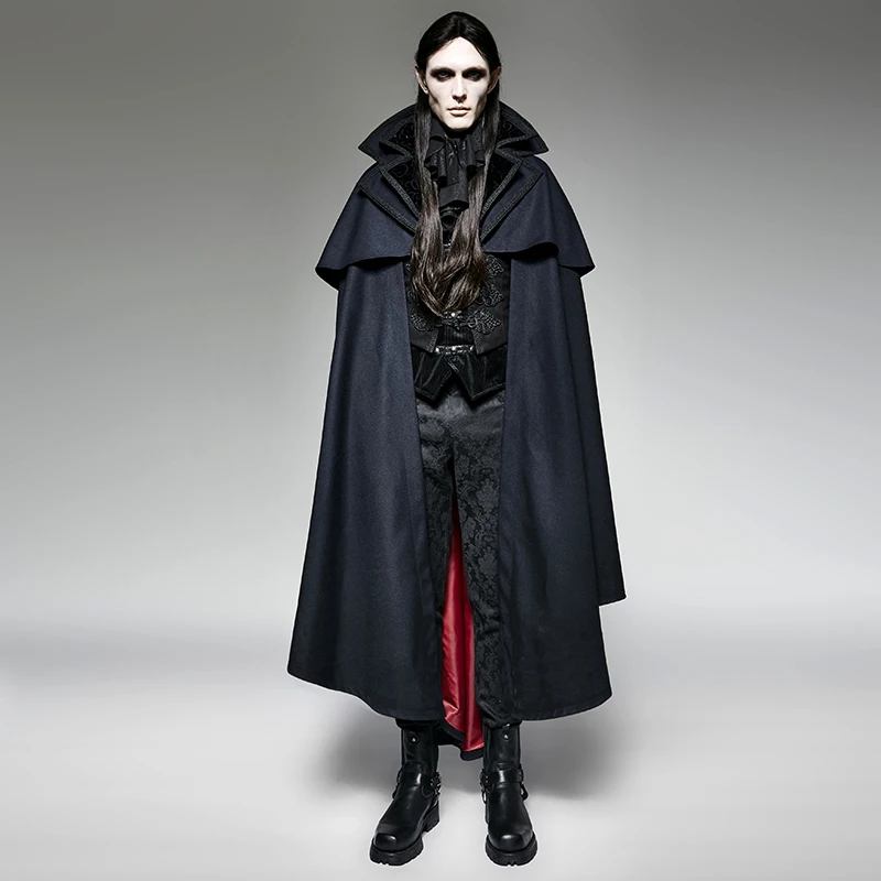 Мужская длинная свободная куртка в стиле панк готика Хэллоуин|long coat men|mens long coatcoat