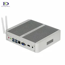 2017 HTPC Безвентиляторный Мини-Компьютер core i3 7100U Intel HD Graphics 620 4 * USB 3.0 Mini Desktop PC 2.4 ГГц Mini PC TV BOX HDMI + VGA