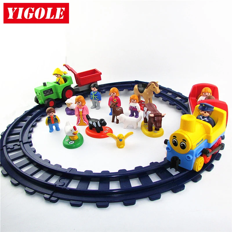 Single One Sales Original Playmobil Track Train Car Agricultural
