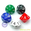 BESCON 5pcs Pack of D14 Dice Numbered 1 to 7 Twice - 14 Sides Dice Assorted Colors of 5 Set 2