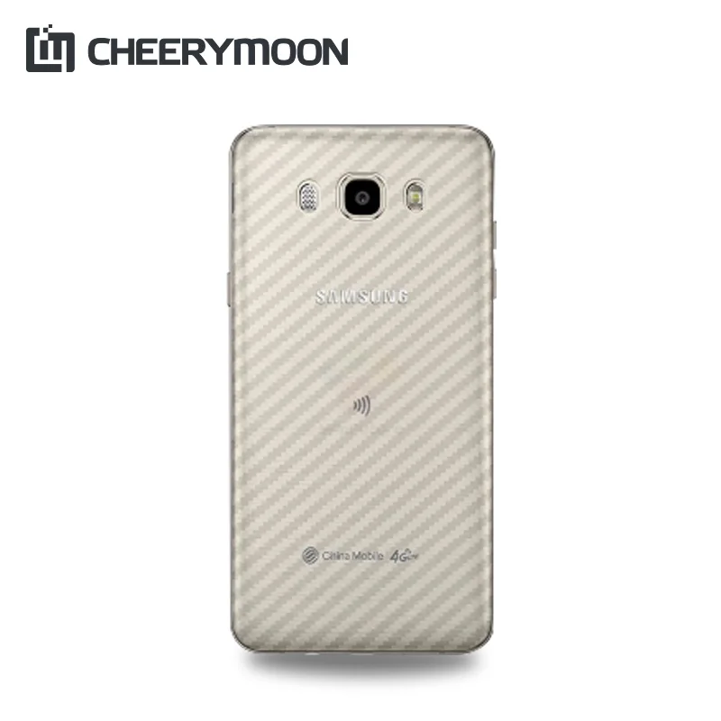 CHEERYMOON For Samsung Galaxy J5 2016 J3 J5 J7 2015 2017 Prime 3D Carbon Fiber Back Soft Screen Protector Film Anti-fingerprint