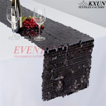 

1pcs Sold 9mm Thick Sequin Table Runner Wedding Table Cloth Runners For Event Party Decoration