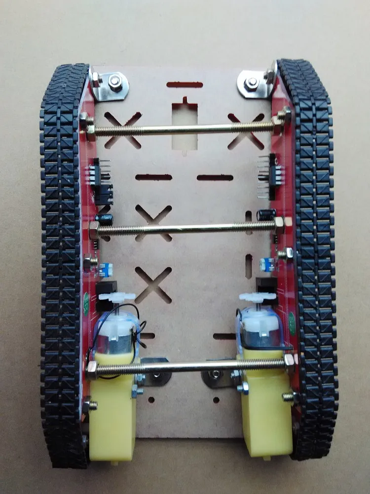 Танк робот умный автомобиль шасси+ акриловая пластина трек Интегрированный 2 мотора для Arduino