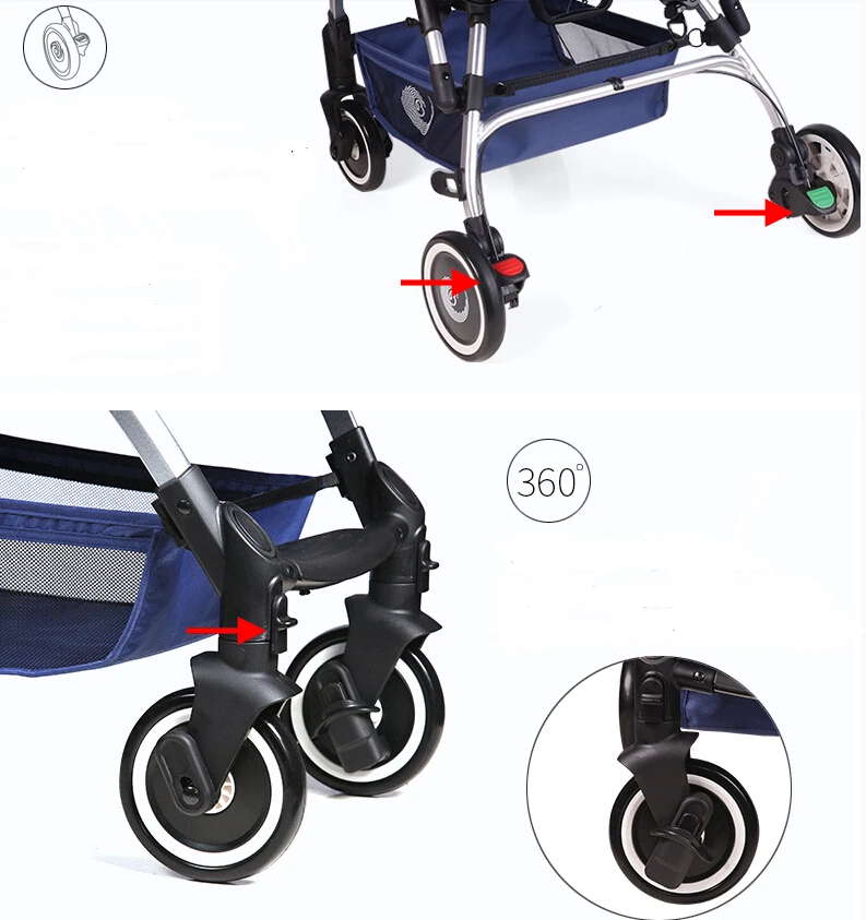  Baby Stroller Portable Travelling Pram Lightweight Pushchair Face to Face