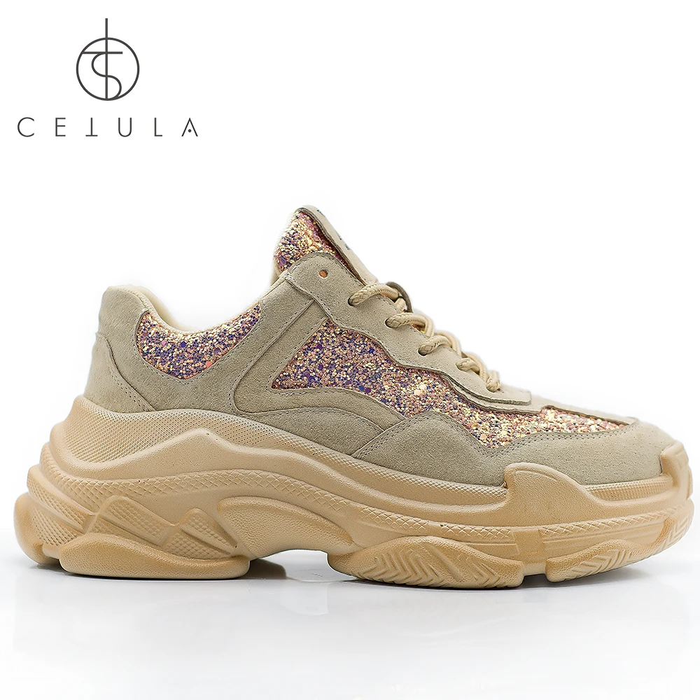 Overisze Caminar pink Cetula Brillo Atheletic Cordón Las 2019 Pilas Verica Black De Genuino Suela de Urbano Gamuza Pies Cuero Mujeres Zapatillas qfREaf