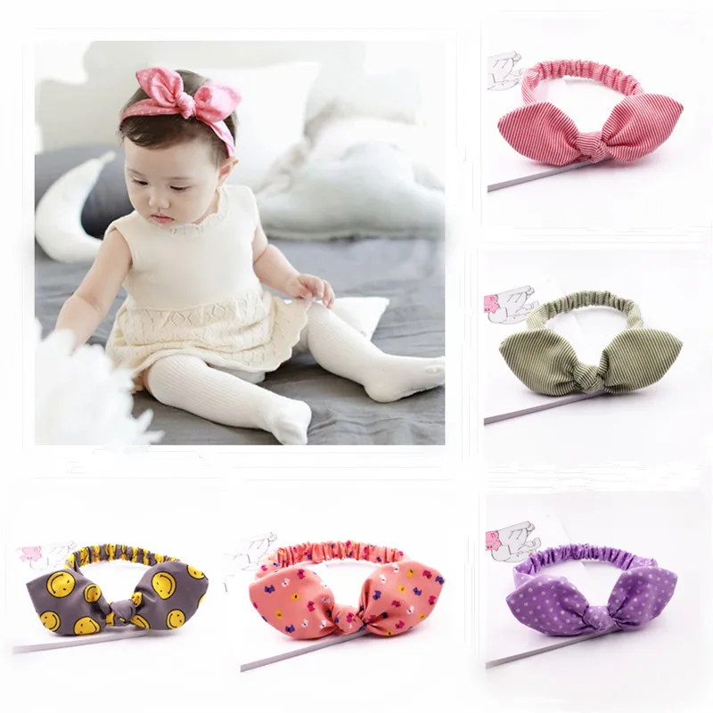 

Baby Infant Dot Hair Band Girls Bowknot Headband Newborn Rabbit Ear Photography Props Kids Accessories Bandeau Bebe