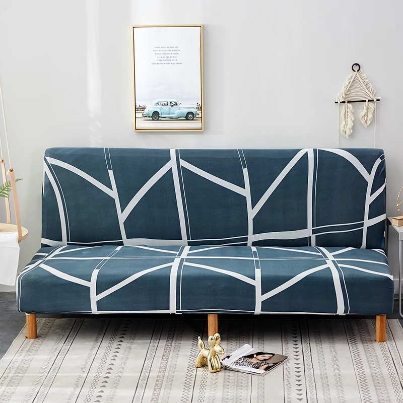 

Geometric All-Inclusive Sofa Bed Cover Couch Cover Without Armrest Folding Stretch Slipcover Slip-resistant Sofa Protector Cover