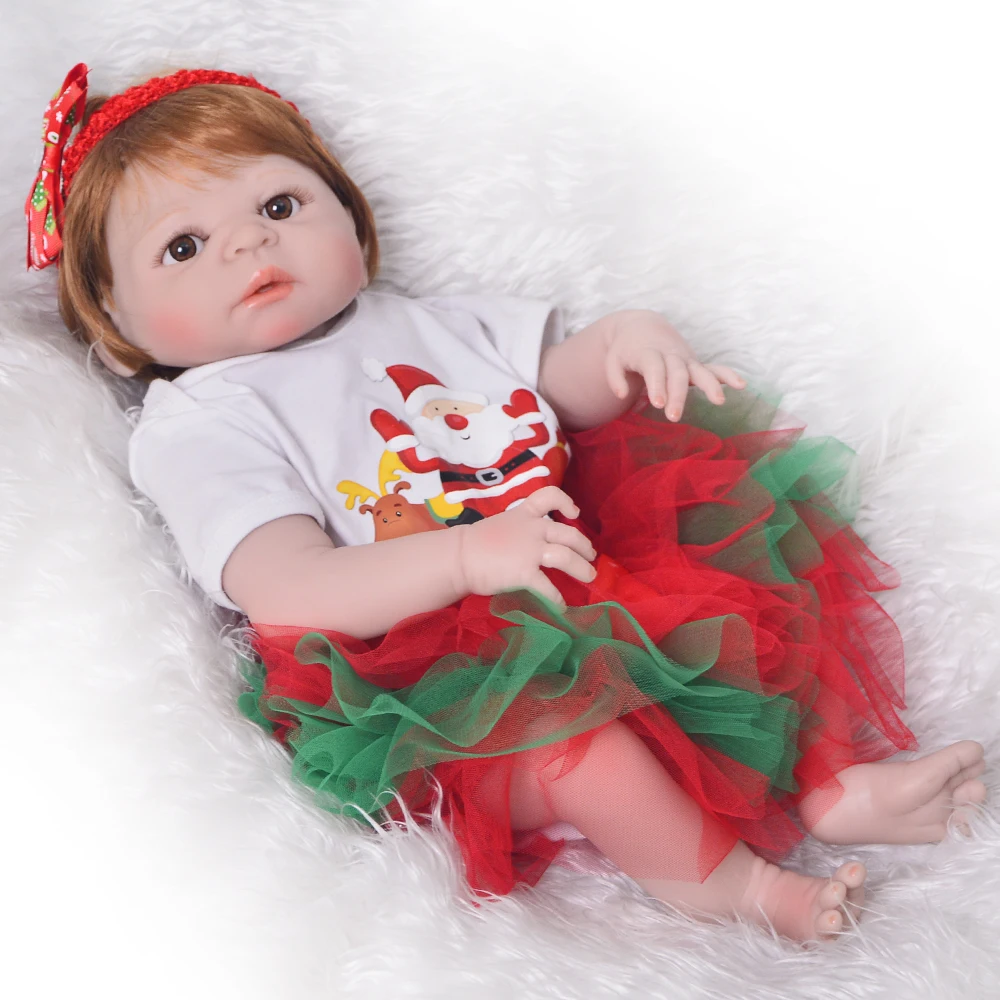 

Wholesale Newborn Dolls 23'' Full Silicone Vinyl Reborn Babies Girl So Truly Dolls For Christmas Gifts Reborn Bebe Bonecas Toys