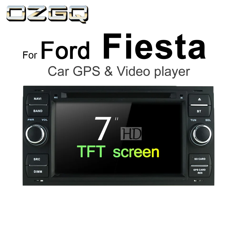 

OZGQ Android 7.1 Car DVD Player For Ford Fiesta 2002-2008 Screen Auto GPS Navigation Bluetooth Radio TV Audio Video Stereo