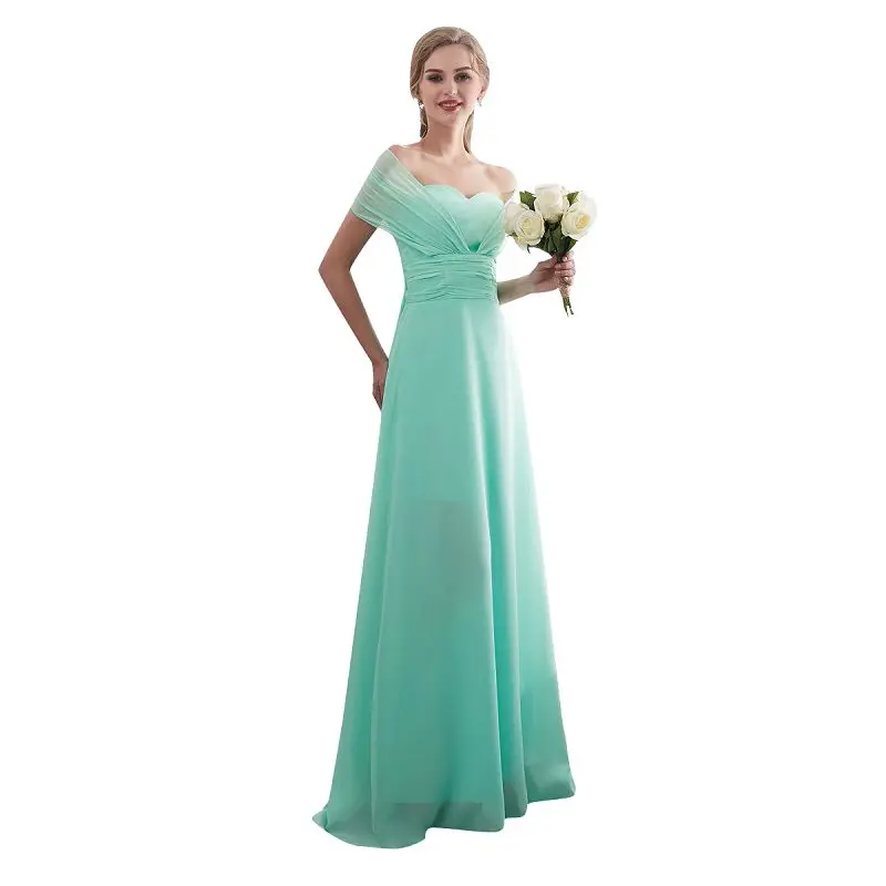 2021 Candy Color Elegent Long Chiffon A-Line Bridesmaid Dresses Vestido da dama de honra wedding party dress Plus size customize